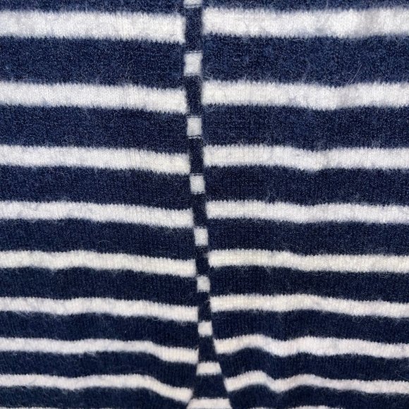 Madewell Navy/White Stripe Merino Wool/Alpaca Long Open Front Cardigan  Sz Med - Picture 3 of 8